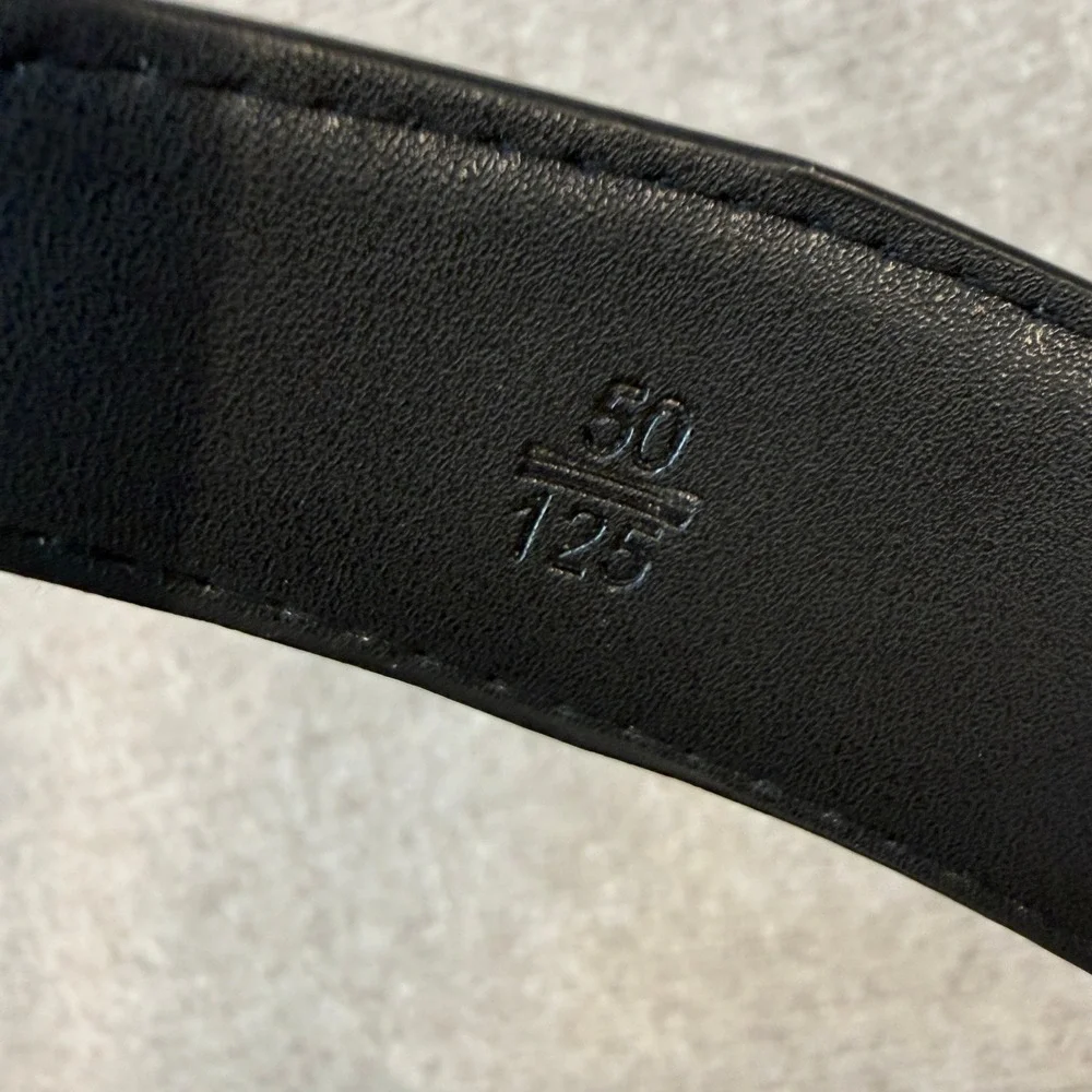 Men's Ratchet Designer Black Leather Belts with Automatic Silver G Letter Buckle